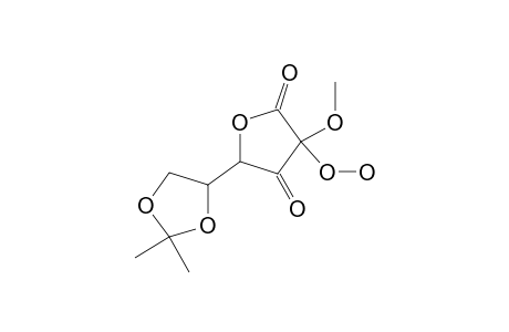 5-(2,2-dimethyl-1,3-dioxolan-4-yl)-3-hydroperoxy-3-methoxy-tetrahydrofuran-2,4-quinone