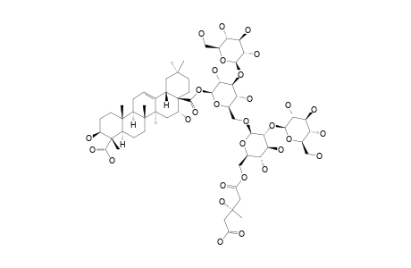 DIANVERSICOSIDE_B;3-BETA,16-ALPHA-DIHYDROXYOLEAN-12-EN-23-ALPHA,28-BETA-DIOIC_ACID_28-O-[BETA-D-GLUCOPYRANOSYL-(1->3)]-[[BETA-D-GLUCOPYRANOSYL-(1->