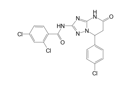 2,4-dichloro-N-[7-(4-chlorophenyl)-5-oxo-4,5,6,7-tetrahydro[1,2,4]triazolo[1,5-a]pyrimidin-2-yl]benzamide