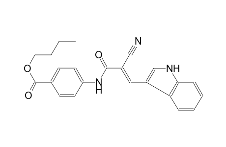 benzoic acid, 4-[[(2E)-2-cyano-3-(1H-indol-3-yl)-1-oxo-2-propenyl]amino]-, butyl ester