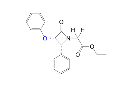 cis-2-oxo-3-phenoxy-4-phenyl-1-azetidineacetic acid, ethyl ester