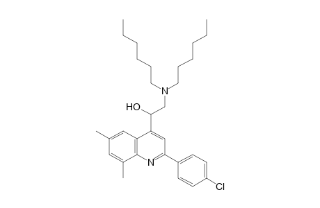 2-(p-chlorophenyl)-a-[(dihexylamino)methyl]-6,8-dimethyl-4-quinolinemethanol