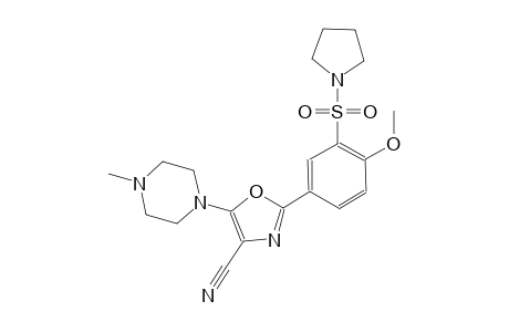 4-oxazolecarbonitrile, 2-[4-methoxy-3-(1-pyrrolidinylsulfonyl)phenyl]-5-(4-methyl-1-piperazinyl)-