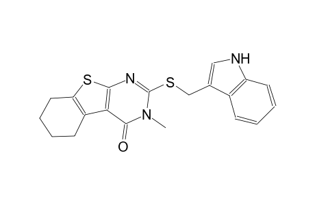 2-[(1H-indol-3-ylmethyl)sulfanyl]-3-methyl-5,6,7,8-tetrahydro[1]benzothieno[2,3-d]pyrimidin-4(3H)-one
