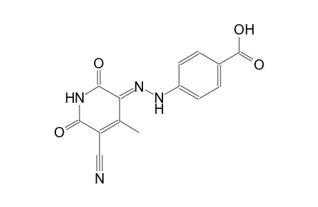 4-[(2E)-2-(5-cyano-4-methyl-2,6-dioxo-1,6-dihydro-3(2H)-pyridinylidene)hydrazino]benzoic acid