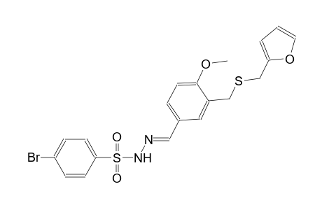 4-bromo-N'-[(E)-(3-{[(2-furylmethyl)sulfanyl]methyl}-4-methoxyphenyl)methylidene]benzenesulfonohydrazide