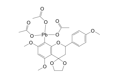 5,7-Dimethoxy-2-(4"-methoxyphenyl)-8-(triacetoxyplumbyl)spiro{chromane-4,2'-[1,3]dioxolane}