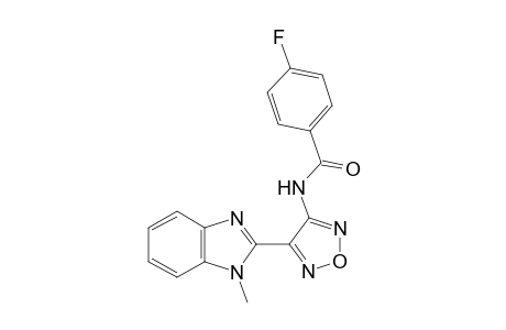 benzamide, 4-fluoro-N-[4-(1-methyl-1H-benzimidazol-2-yl)-1,2,5-oxadiazol-3-yl]-