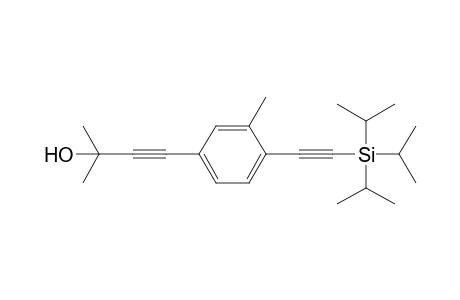 2-Methyl-4-{3-methyl-4-[(triisopropylsilyl)ethynyl]phenyl}-but-3-yn-2-ol