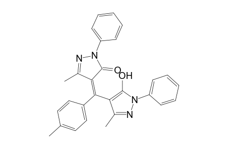 (4Z)-4-[(5-Hydroxy-3-methyl-1-phenyl-1H-pyrazol-4-yl)(4-methylphenyl)methylene]-5-methyl-2-phenyl-2,4-dihydro-3H-pyrazol-3-one