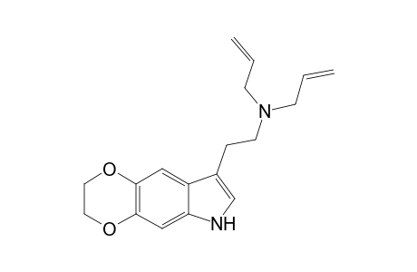 5,6-Ethylendioxy-N,N-diallyltryptamine MS2