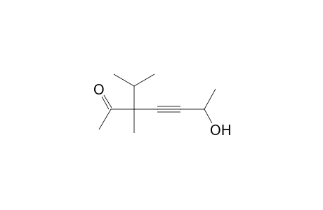 6-Hydroxy-3-isopropyl-3-methyl-hept-4-yn-2-one