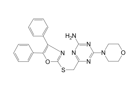 4-[(4,5-diphenyl-1,3-oxazol-2-yl)sulfanylmethyl]-6-morpholin-4-yl-1,3,5-triazin-2-amine