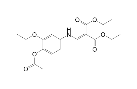 [(3-ethoxy-4-hydroxyanilino)methylene]malonic acid, diethyl ester, acetate(ester)