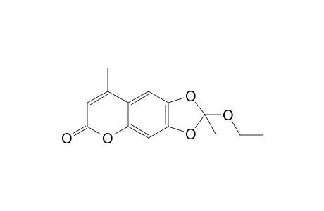 2,8-dimethyl-2-ethoxy-6H-1,3-dioxolo[4,5-g][1]benzopyran-6-one