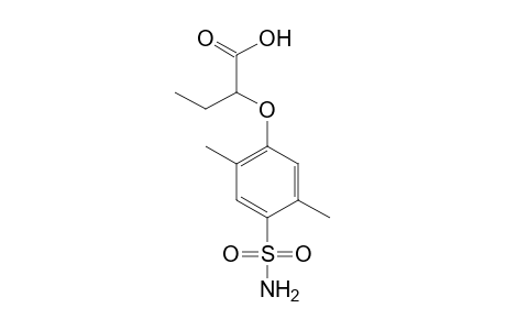 2-[(4-sulfamoyl-2,5-xylyl)oxy]butyric acid