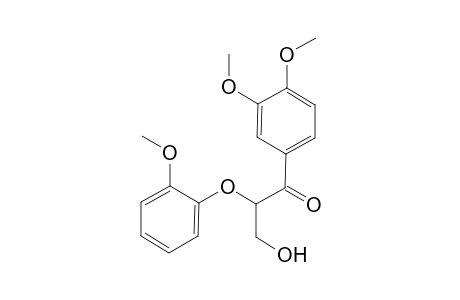 1-Propanone, 1-(3,4-dimethoxyphenyl)-3-hydroxy-2-(2-methoxyphenoxy)-