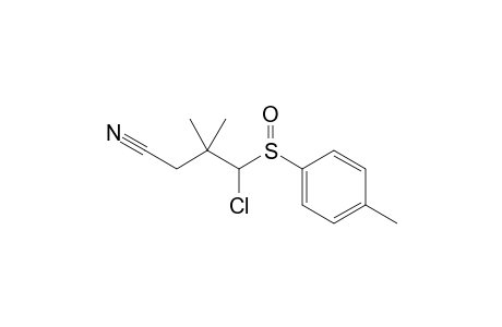 4-Chloro-3,3-dimethyl-4-(p-tolylsulfinyl)butanenitrile