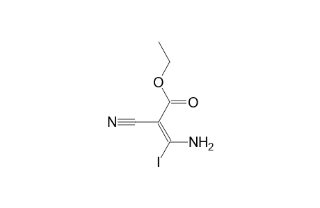 (E)-3-amino-2-cyano-3-iodo-acrylic acid ethyl ester