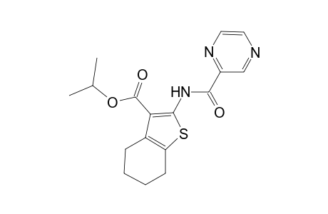 Isopropyl 2-[(2-pyrazinylcarbonyl)amino]-4,5,6,7-tetrahydro-1-benzothiophene-3-carboxylate