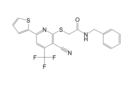 acetamide, 2-[[3-cyano-6-(2-thienyl)-4-(trifluoromethyl)-2-pyridinyl]thio]-N-(phenylmethyl)-