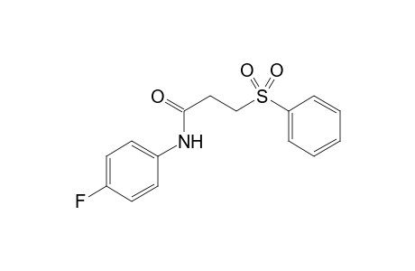 N-(4-Fluorophenyl)-3-(phenylsulfonyl)propanamide