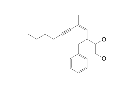 (Z)-3-benzyl-1-methoxy-5-methylundec-4-en-6-yn-2-ol