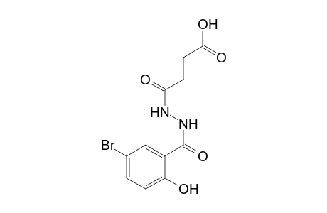 4-[2-(5-bromanyl-2-oxidanyl-phenyl)carbonylhydrazinyl]-4-oxidanylidene-butanoic acid