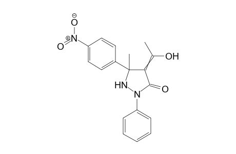 4-(1-hydroxyethylidene)-5-methyl-5-(4-nitrophenyl)-2-phenyl-pyrazolidin-3-one(Autogenerated)