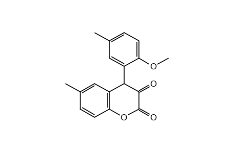 4-(6-methoxy-m-tolyl)-6-methyl-2,3-chromandione
