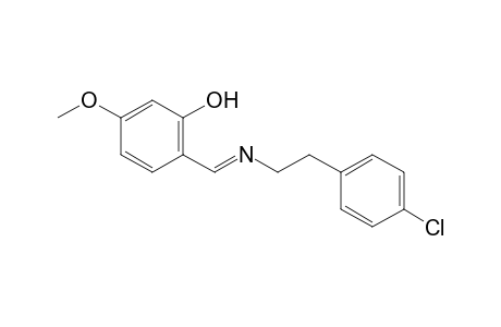 2-[N-(p-chlorophenethyl)formimidoyl]-5-methoxyphenol