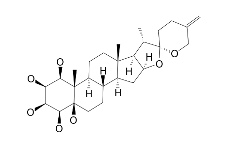 DELTA-25(27)-PENTROGENIN;1-BETA,2-BETA,3-BETA,4-BETA,5-BETA-PENTAHYDROXY-SPIROSTAN-25(27)-ENE