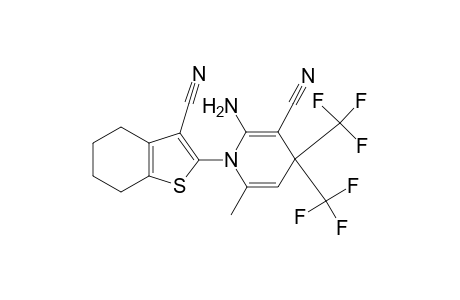 2-Amino-1-(3-cyano-4,5,6,7-tetrahydro-1-benzothien-2-yl)-6-methyl-4,4-bis(trifluoromethyl)-1,4-dihydro-3-pyridinecarbonitrile