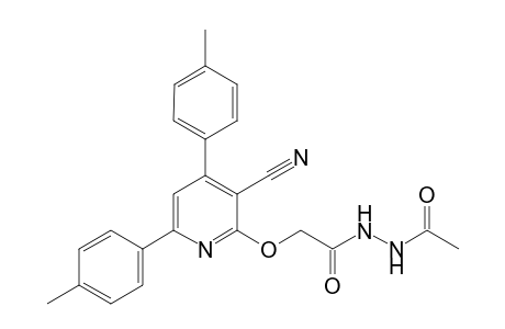 N'-acetyl-2-([3-cyano-4,6-di-p-tolylpyridin-2-yl]oxy)acetohydrazide