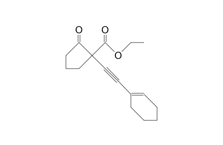 1-(Cyclohex-1-enylethynyl)-2-oxo-cyclopentanecarboxylic acid, ethyl ester