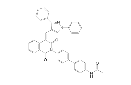 (Z)-N-(4'-(4-((1,3-diphenyl-1H-pyrazol-4-yl)methylene)-1,3-dioxo-3,4-dihydroisoquinolin-2(1H)-yl)biphenyl-4-yl)acetamide