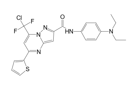 7-[chloranyl-bis(fluoranyl)methyl]-N-[4-(diethylamino)phenyl]-5-thiophen-2-yl-pyrazolo[1,5-a]pyrimidine-2-carboxamide