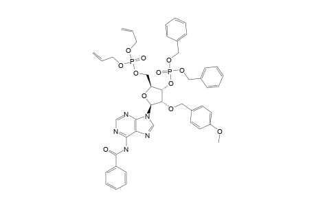 N-(6)-BENZOYL-5'-O-[[BIS-(ALLYLOXY)-PHOSPHINYL]-OXY]-3'-O-[[BIS-(BENZYLOXY)-PHOSPHINYL]-OXY]-2'-O-(4-METHOXYBENZYL)-ADENOSINE