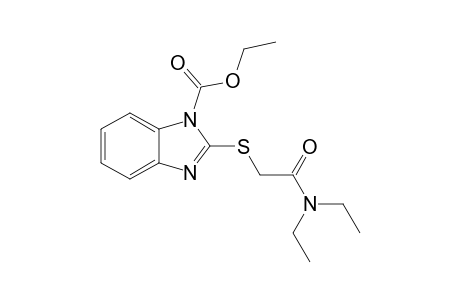 2-[[2-(diethylamino)-2-keto-ethyl]thio]benzimidazole-1-carboxylic acid ethyl ester