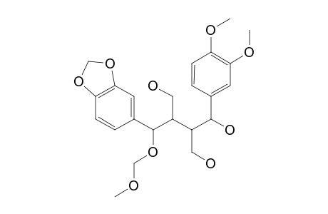 2,3-bis(Hydroxymethyl)-1-(methoxymethoxy)-1-(3',4'-methylenedioxyphenyl)-4-(3'',4''-dimethoxyphenyl)-4-hydroxybutane