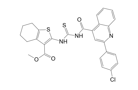 Methyl 2-{[({[2-(4-chlorophenyl)-4-quinolinyl]carbonyl}amino)carbothioyl]amino}-4,5,6,7-tetrahydro-1-benzothiophene-3-carboxylate