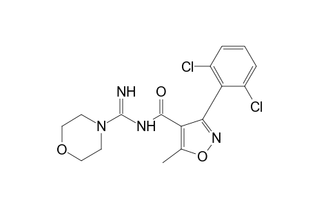 3-(2,6-dichlorophenyl)-5-methyl-N-(1-morpholinoformimidoyl)-4-isoxazolecarboxamide