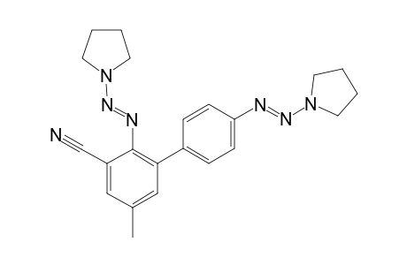 N'-(1'-Pyrrolidinyl)-4-[2'-(1"-pyrrolidinydiazo)-3'-cyano-5'-methylphenyl]-diazobenzene