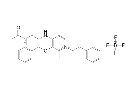 3-Benzyloxy-2-methyl-1-(2'-phenylethyl)-4-[(2'-acetamido)ethylamino]pyridinium tetrafluoroborate