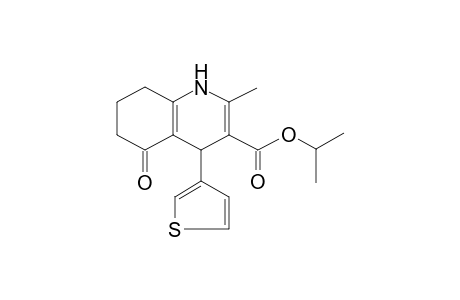 3-Quinolinecarboxylic acid, 1,4,5,6,7,8-hexahydro-2-methyl-5-oxo-4-(3-thienyl)-, 1-methylethyl ester