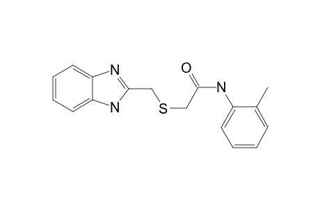 Acetamide, 2-(1H-benzoimidazol-2-ylmethylsulfanyl)-N-(o-tolyl)-