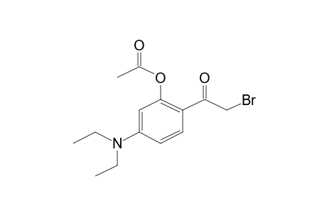 Acetic acid, 2-(2-bromoacetyl)-5-diethylaminophenyl ester