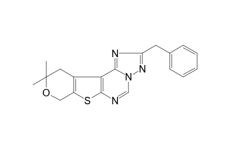 2-Benzyl-10,10-dimethyl-10,11-dihydro-8H-pyrano[4',3':4,5]thieno[3,2-e][1,2,4]triazolo[1,5-c]pyrimidine