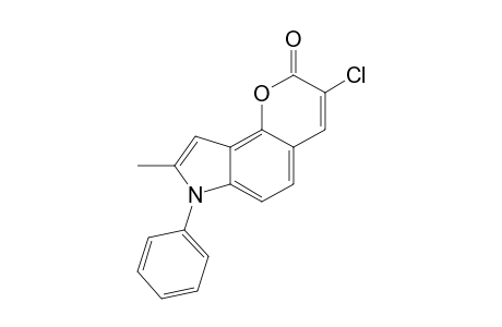 3-chloro-8-methyl-7-phenylpyrano[2,3-e]indol-2(7H)-one