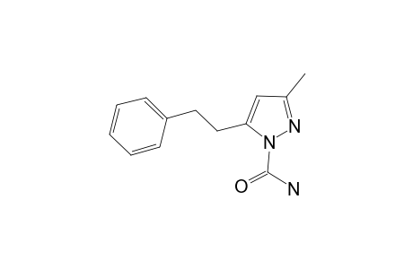 3-Methyl-5-(2-phenylethyl)pyrazole-1-carboxamide